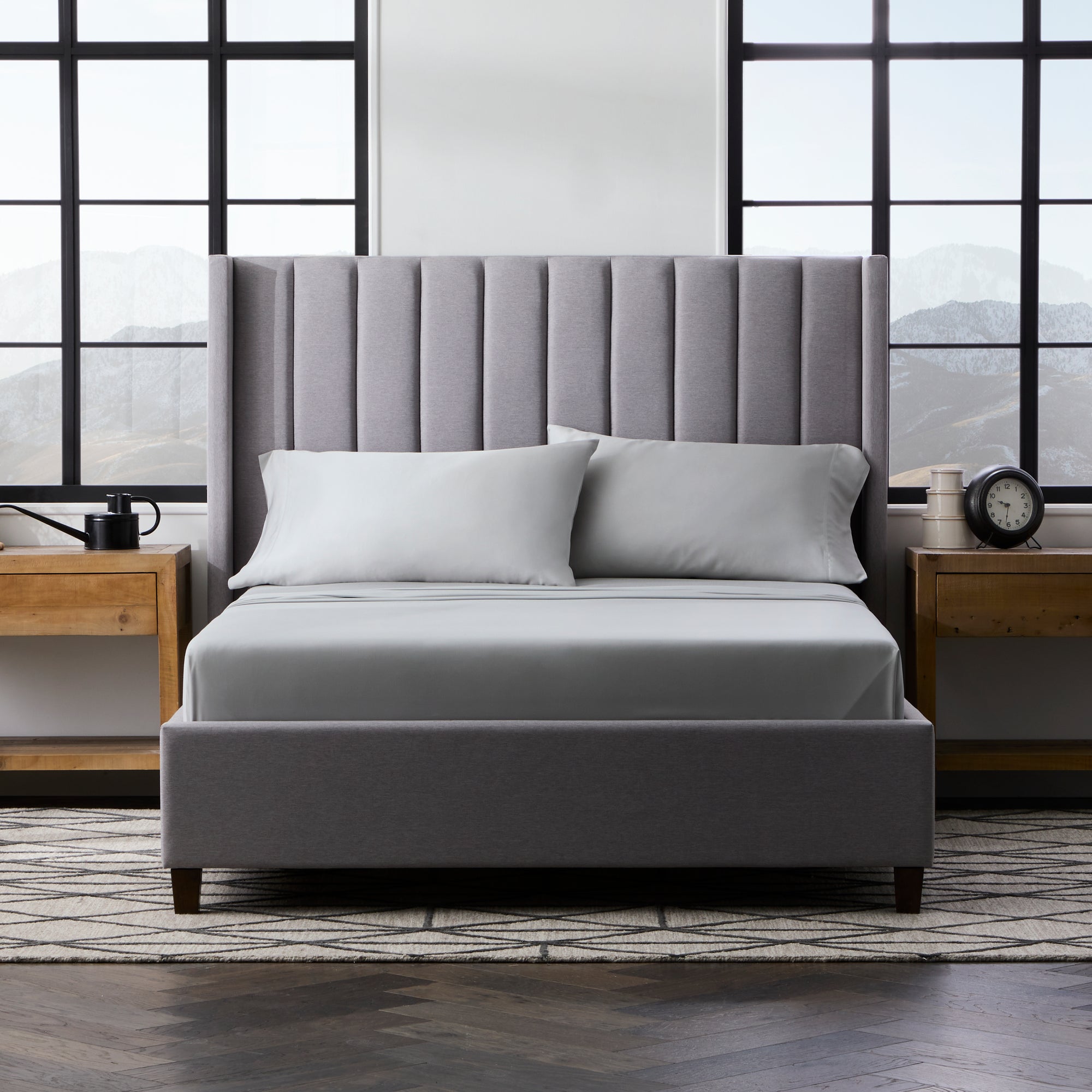 Ash sheets on a made bed